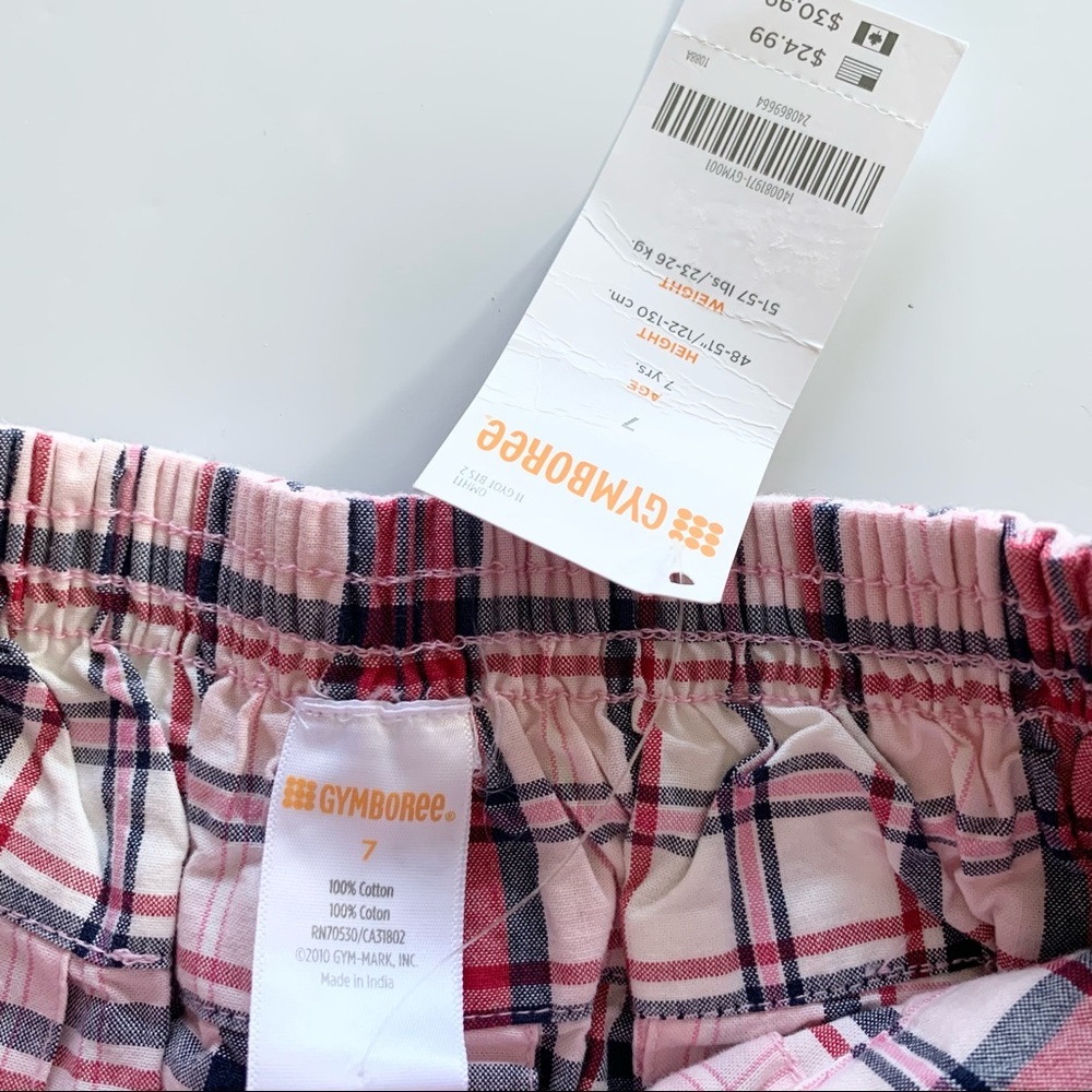 🌸New🌸 Gymboree Girls Plaid Skirts Size 7 Pleated NWT - Picture 2 of 4